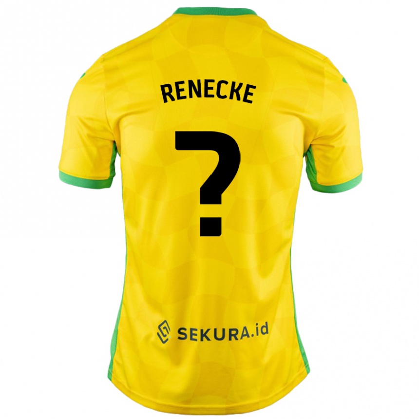 Kids Football Waylon Renecke #0 Yellow Green Home Jersey 2024/25 T-Shirt Canada