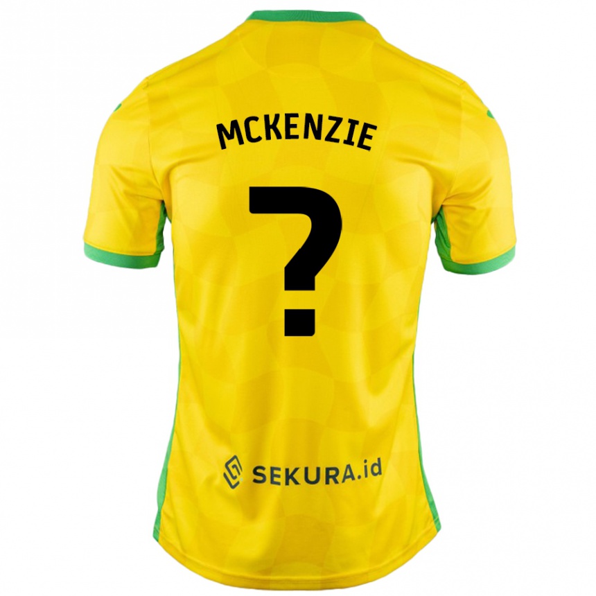 Kids Football Mason Mckenzie #0 Yellow Green Home Jersey 2024/25 T-Shirt Canada