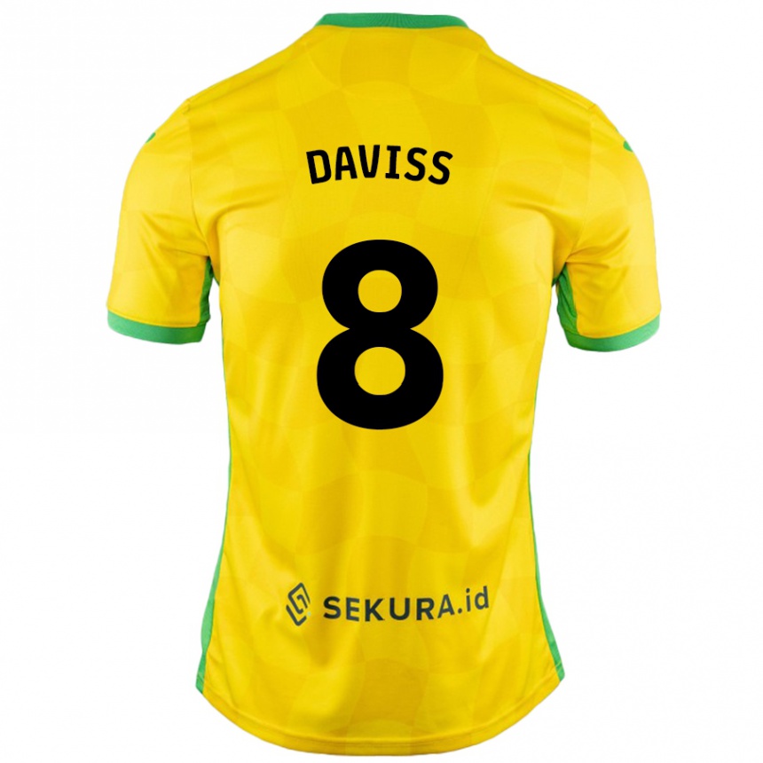 Kids Football Millie Daviss #8 Yellow Green Home Jersey 2024/25 T-Shirt Canada