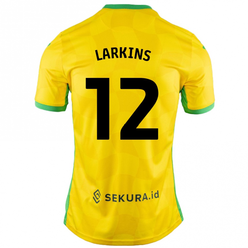 Kids Football Anna Larkins #12 Yellow Green Home Jersey 2024/25 T-Shirt Canada