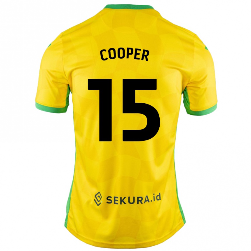 Kids Football Naomi Cooper #15 Yellow Green Home Jersey 2024/25 T-Shirt Canada