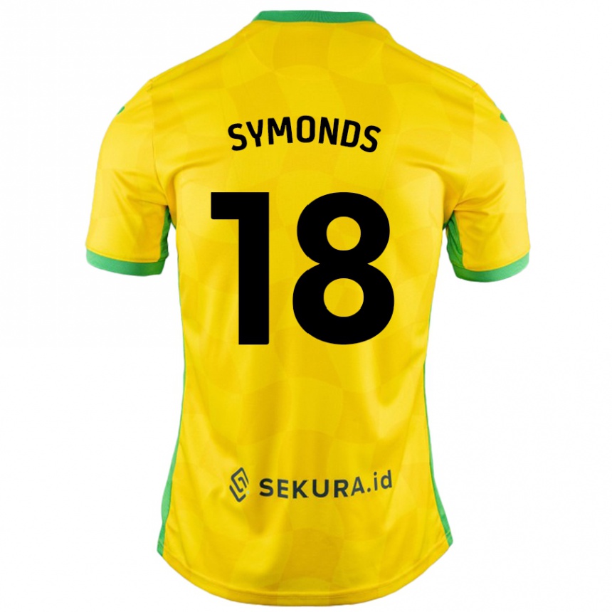 Kids Football Freya Symonds #18 Yellow Green Home Jersey 2024/25 T-Shirt Canada