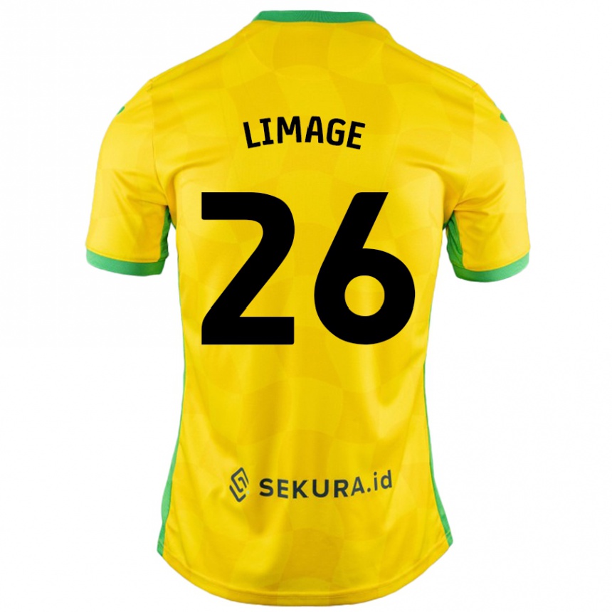 Kids Football Felicity Limage #26 Yellow Green Home Jersey 2024/25 T-Shirt Canada