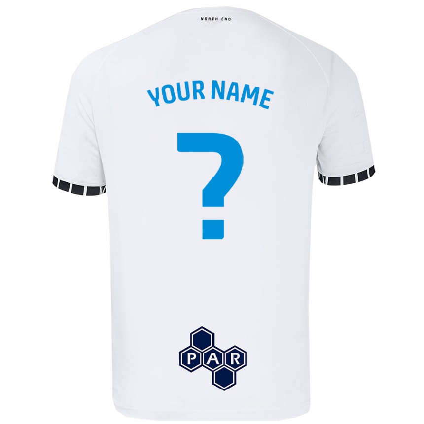 Kids Football Your Name #0 White Home Jersey 2024/25 T-Shirt Canada