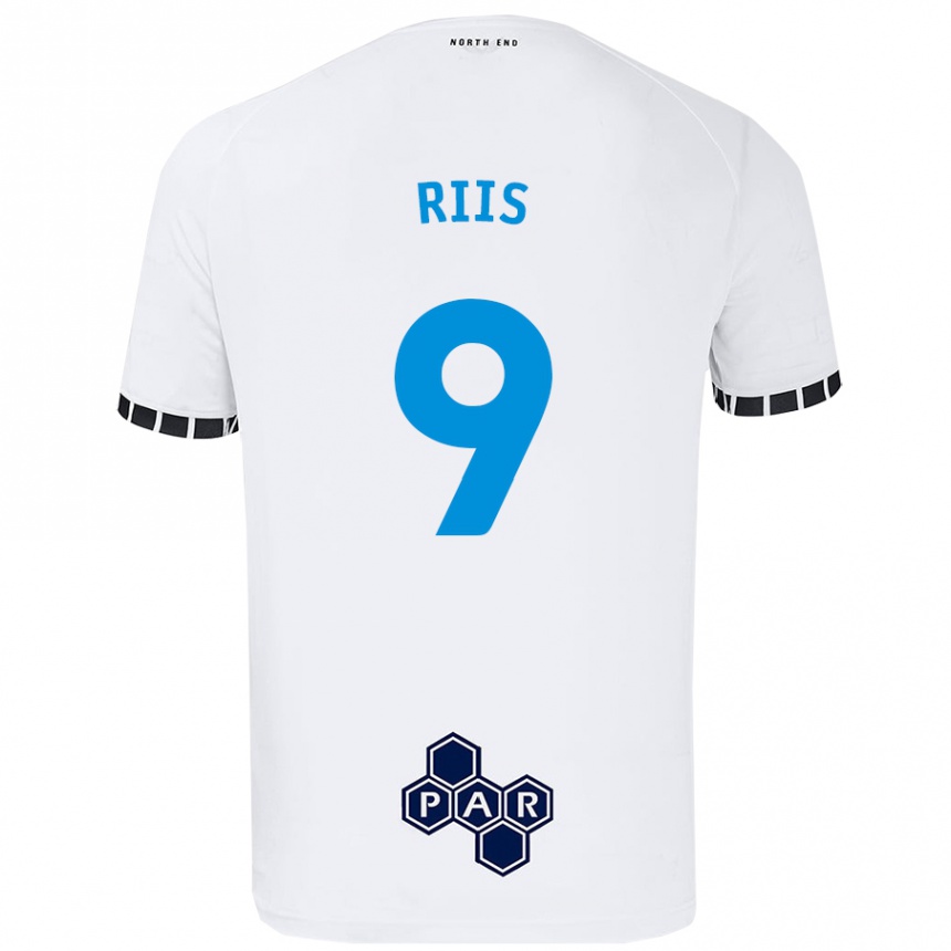 Kids Football Emil Riis #9 White Home Jersey 2024/25 T-Shirt Canada