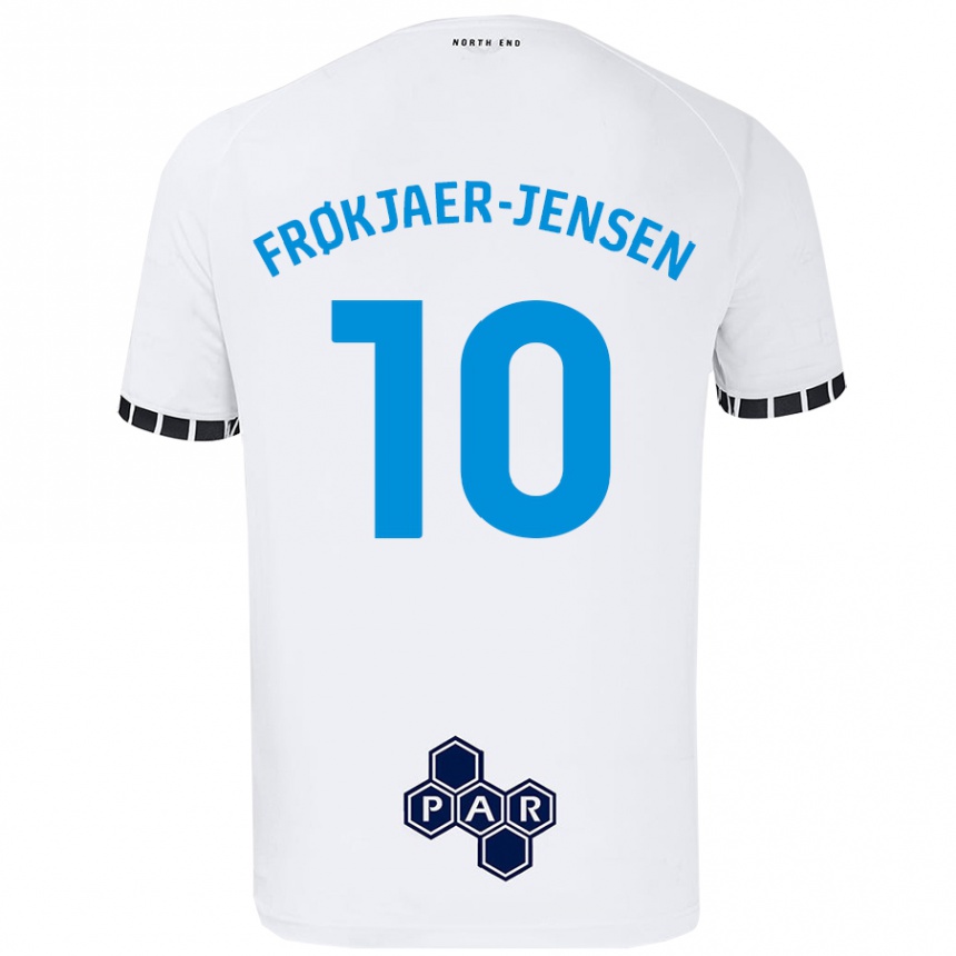 Kids Football Mads Frøkjaer-Jensen #10 White Home Jersey 2024/25 T-Shirt Canada