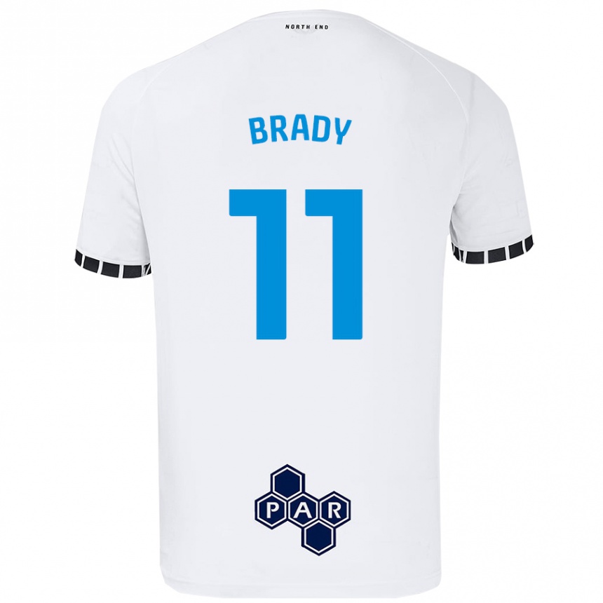 Kids Football Robbie Brady #11 White Home Jersey 2024/25 T-Shirt Canada