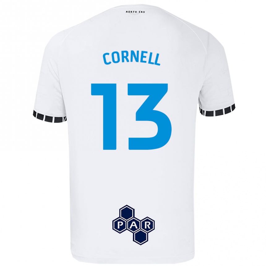 Kids Football David Cornell #13 White Home Jersey 2024/25 T-Shirt Canada