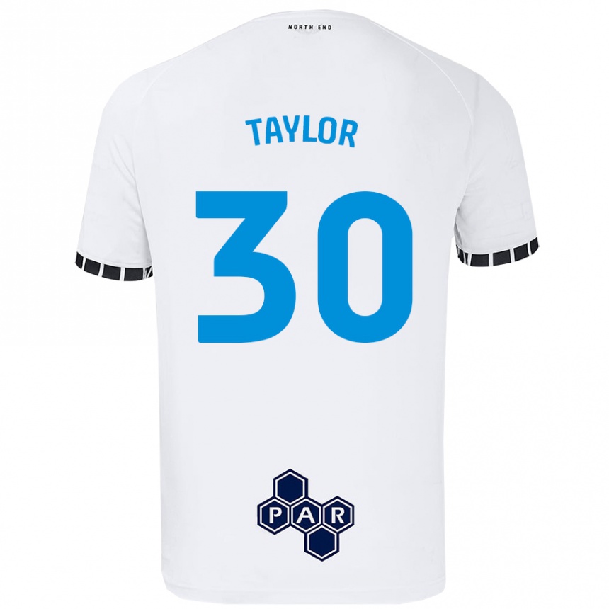 Kids Football Kian Taylor #30 White Home Jersey 2024/25 T-Shirt Canada