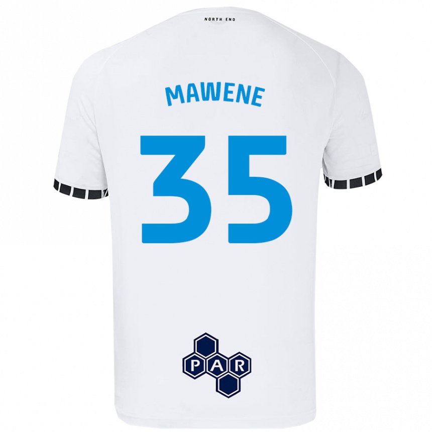 Kids Football Noah Mawene #35 White Home Jersey 2024/25 T-Shirt Canada