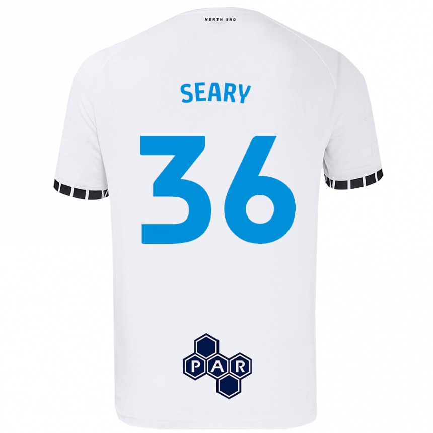 Kids Football Josh Seary #36 White Home Jersey 2024/25 T-Shirt Canada