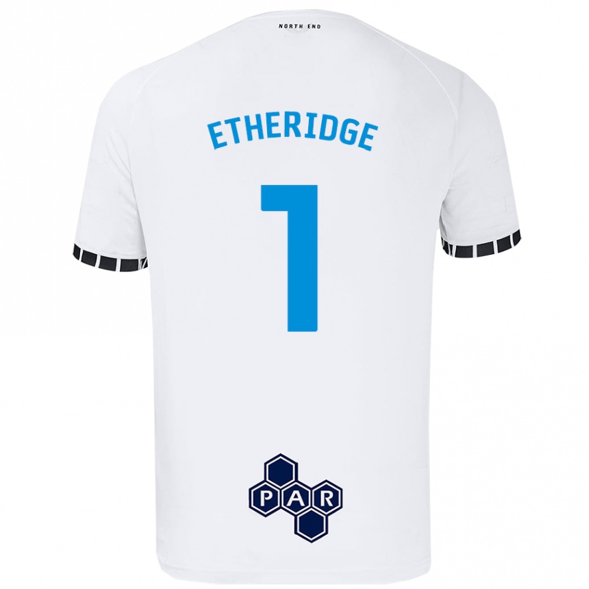 Kids Football Ellie Etheridge #1 White Home Jersey 2024/25 T-Shirt Canada