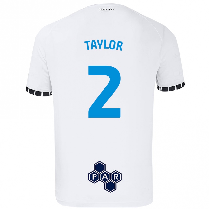 Kids Football Alex Taylor #2 White Home Jersey 2024/25 T-Shirt Canada