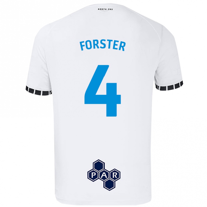 Kids Football Hannah Forster #4 White Home Jersey 2024/25 T-Shirt Canada