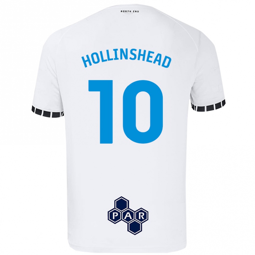 Kids Football Emily Hollinshead #10 White Home Jersey 2024/25 T-Shirt Canada