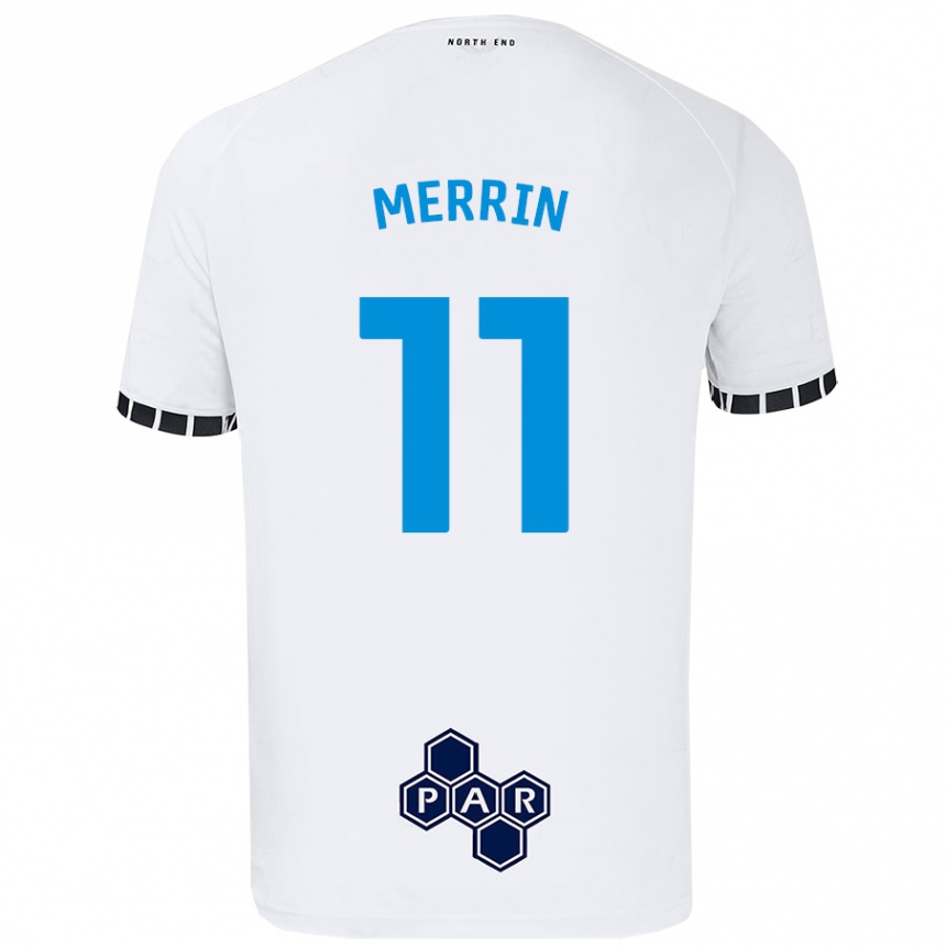 Kids Football Laura Merrin #11 White Home Jersey 2024/25 T-Shirt Canada