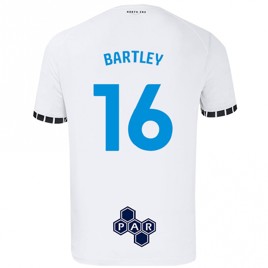 Kids Football Melanie Bartley #16 White Home Jersey 2024/25 T-Shirt Canada