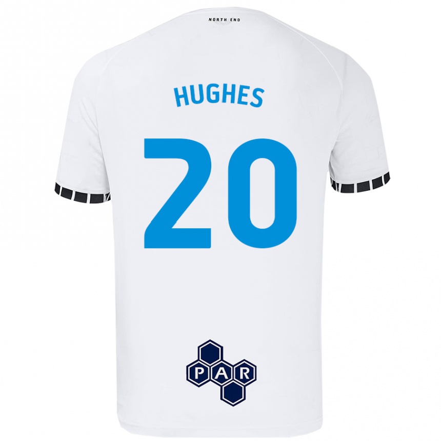 Kids Football Amy Hughes #20 White Home Jersey 2024/25 T-Shirt Canada