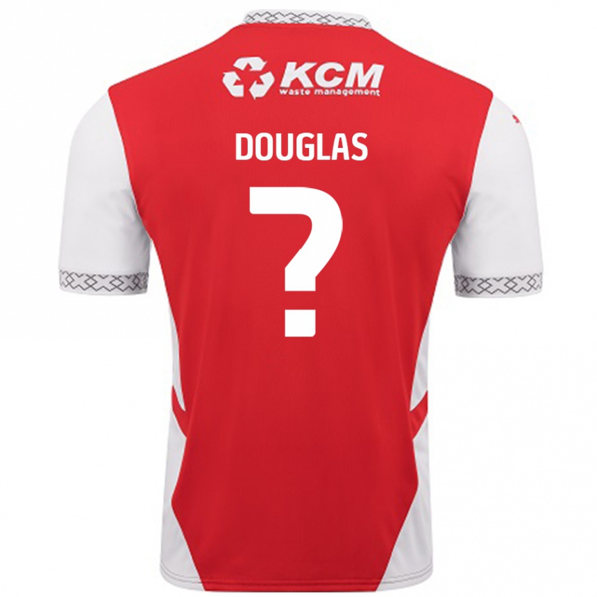 Kids Football Hamish Douglas #0 Red White Home Jersey 2024/25 T-Shirt Canada