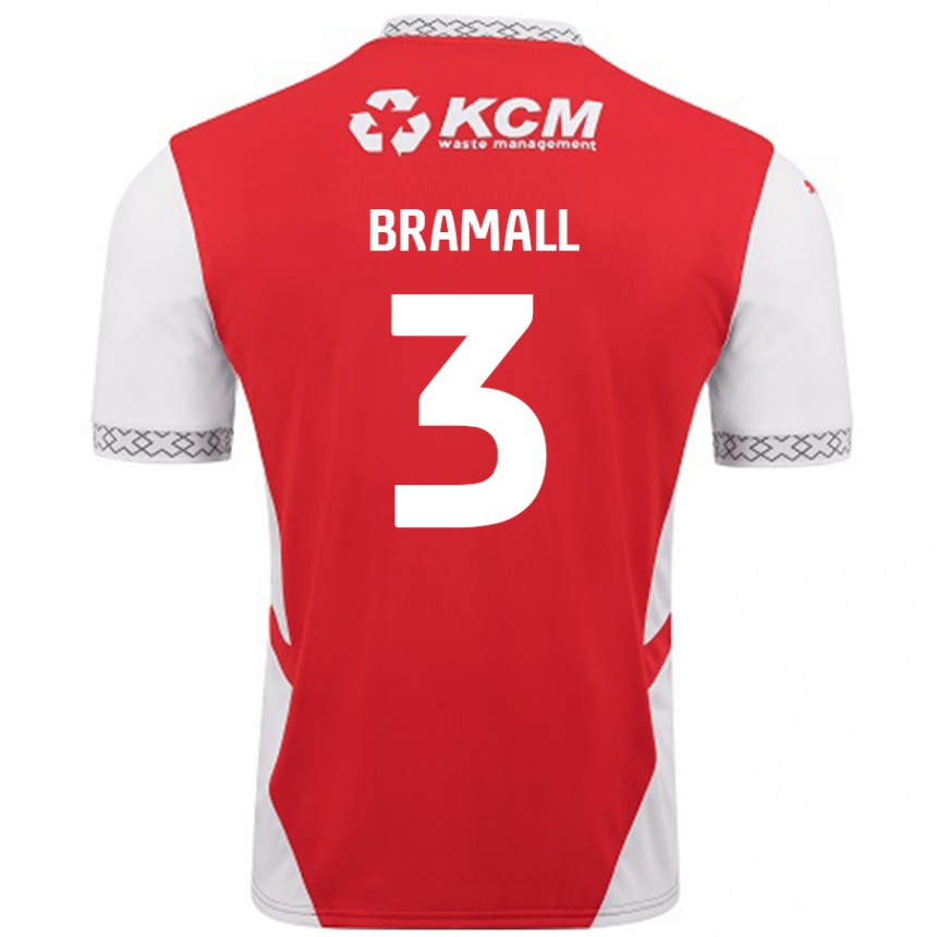 Enfant Football Maillot Cohen Bramall #3 Rouge Blanc Tenues Domicile 2024/25 Canada