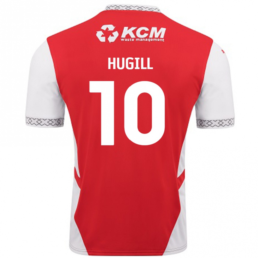 Kids Football Jordan Hugill #10 Red White Home Jersey 2024/25 T-Shirt Canada