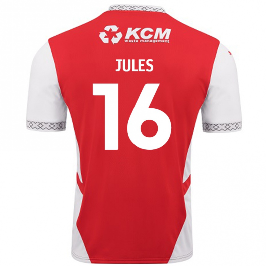 Enfant Football Maillot Zak Jules #16 Rouge Blanc Tenues Domicile 2024/25 Canada