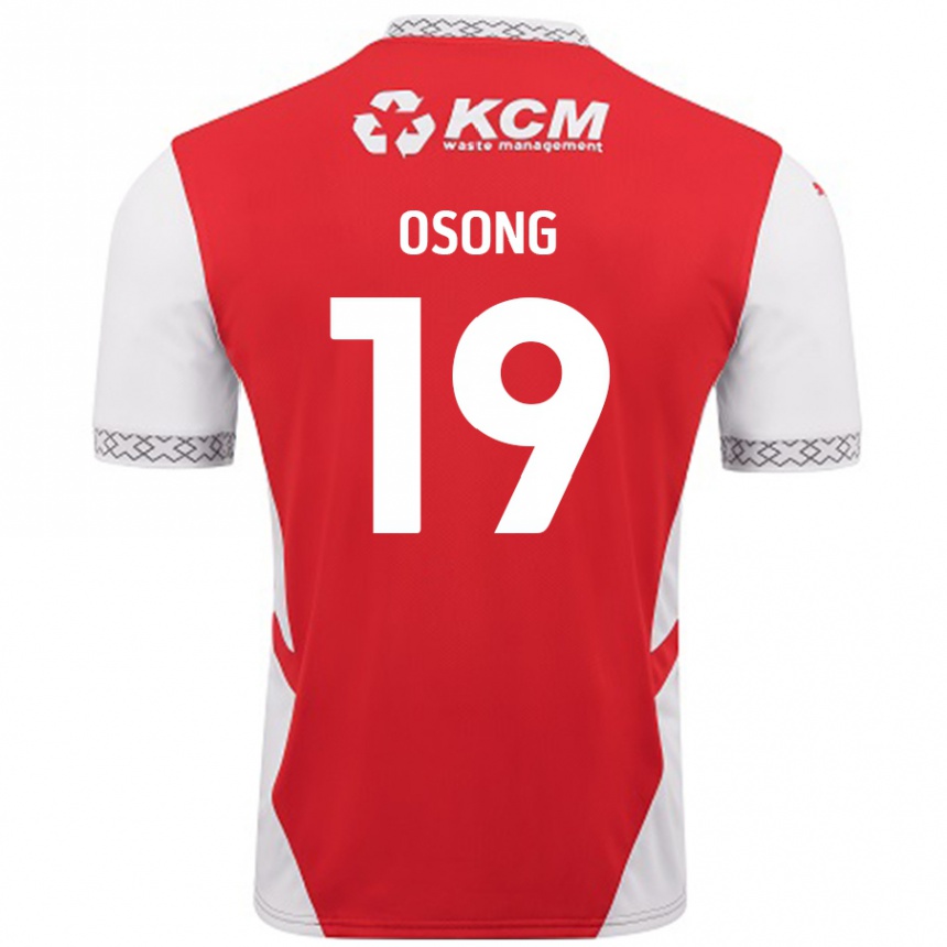 Enfant Football Maillot Detlef Esapa Osong #19 Rouge Blanc Tenues Domicile 2024/25 Canada