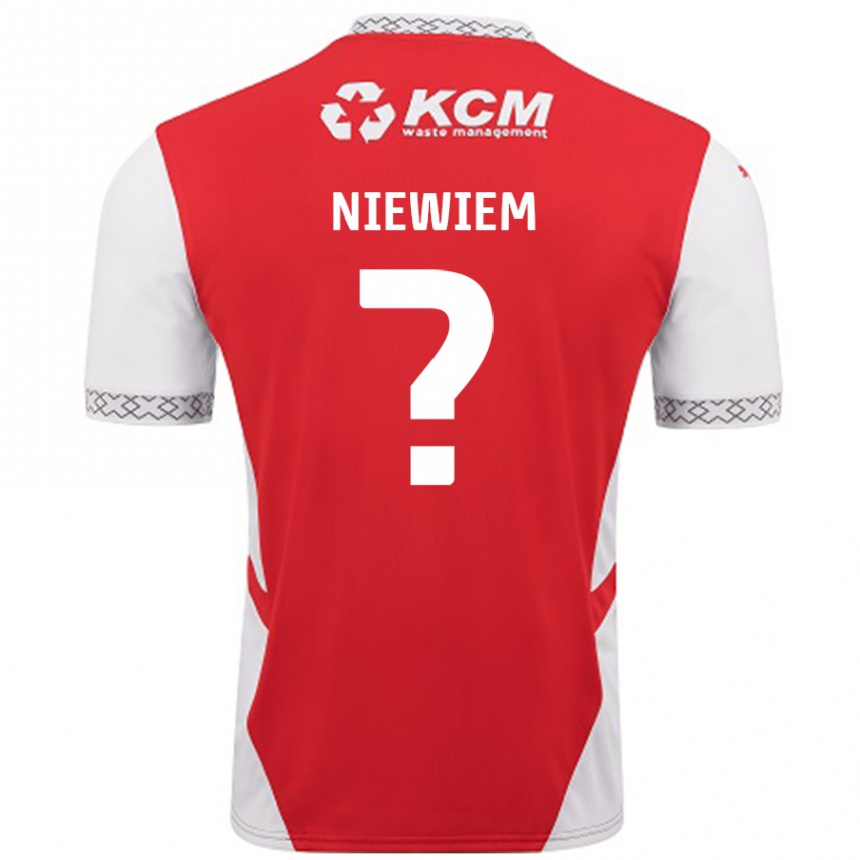 Enfant Football Maillot Oscar Niewiem #0 Rouge Blanc Tenues Domicile 2024/25 Canada