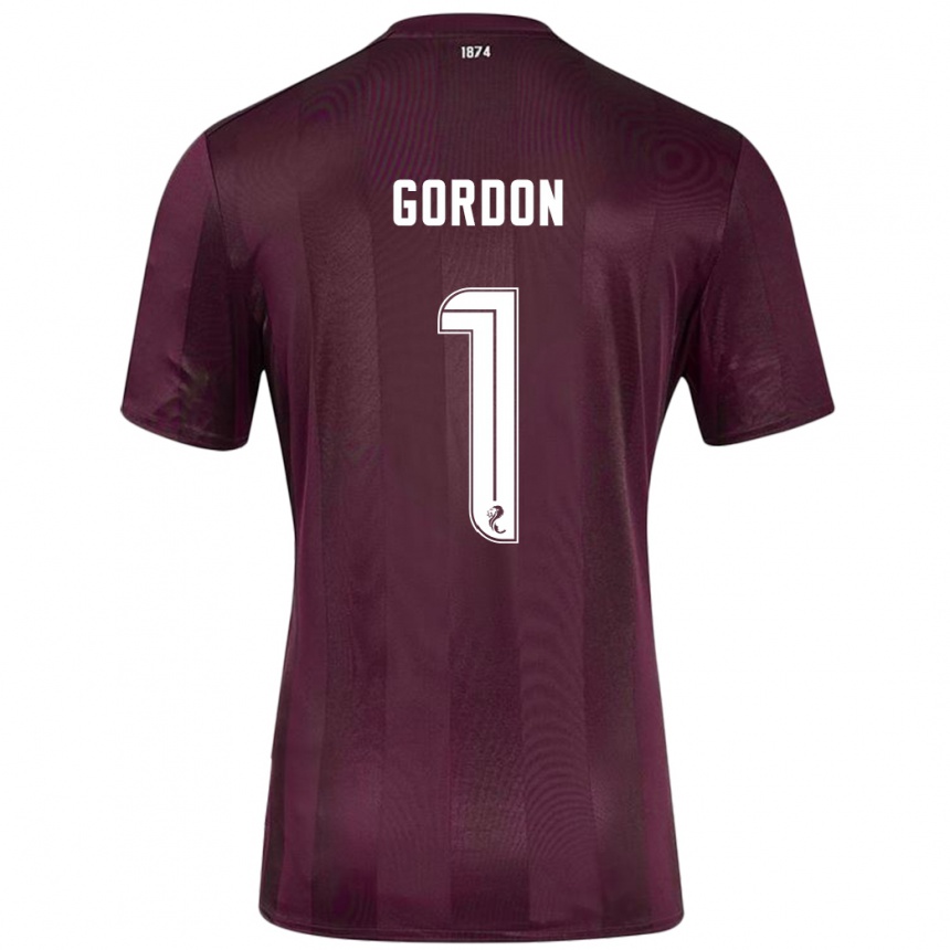 Kids Football Craig Gordon #1 Burgundy Home Jersey 2024/25 T-Shirt Canada