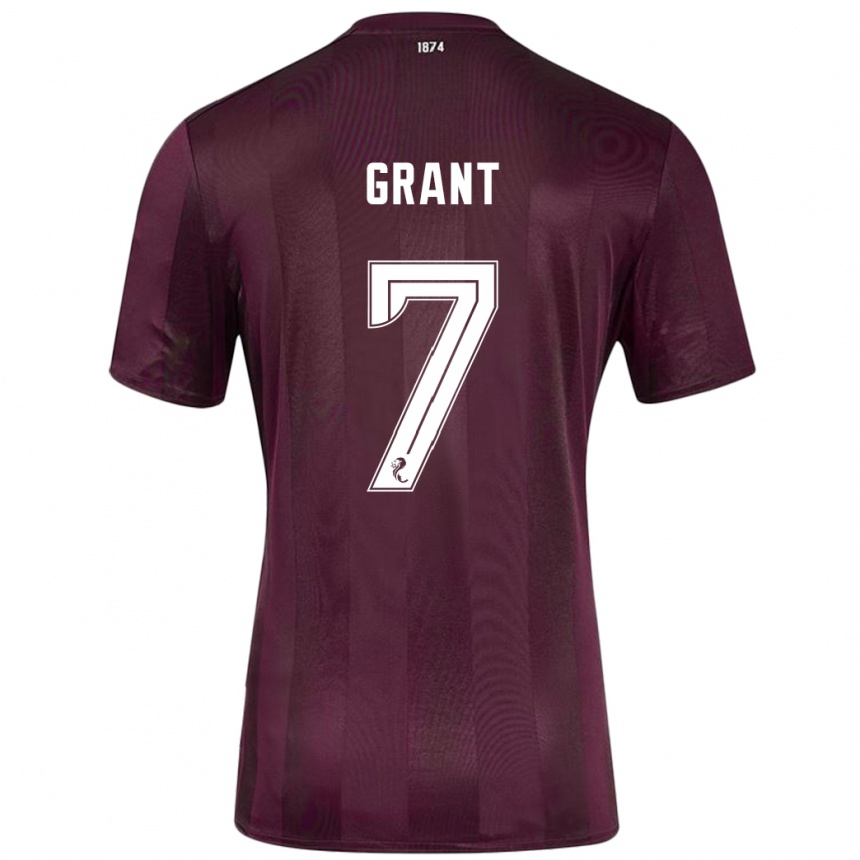 Kids Football Jorge Grant #7 Burgundy Home Jersey 2024/25 T-Shirt Canada