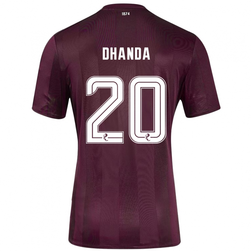 Kids Football Yan Dhanda #20 Burgundy Home Jersey 2024/25 T-Shirt Canada