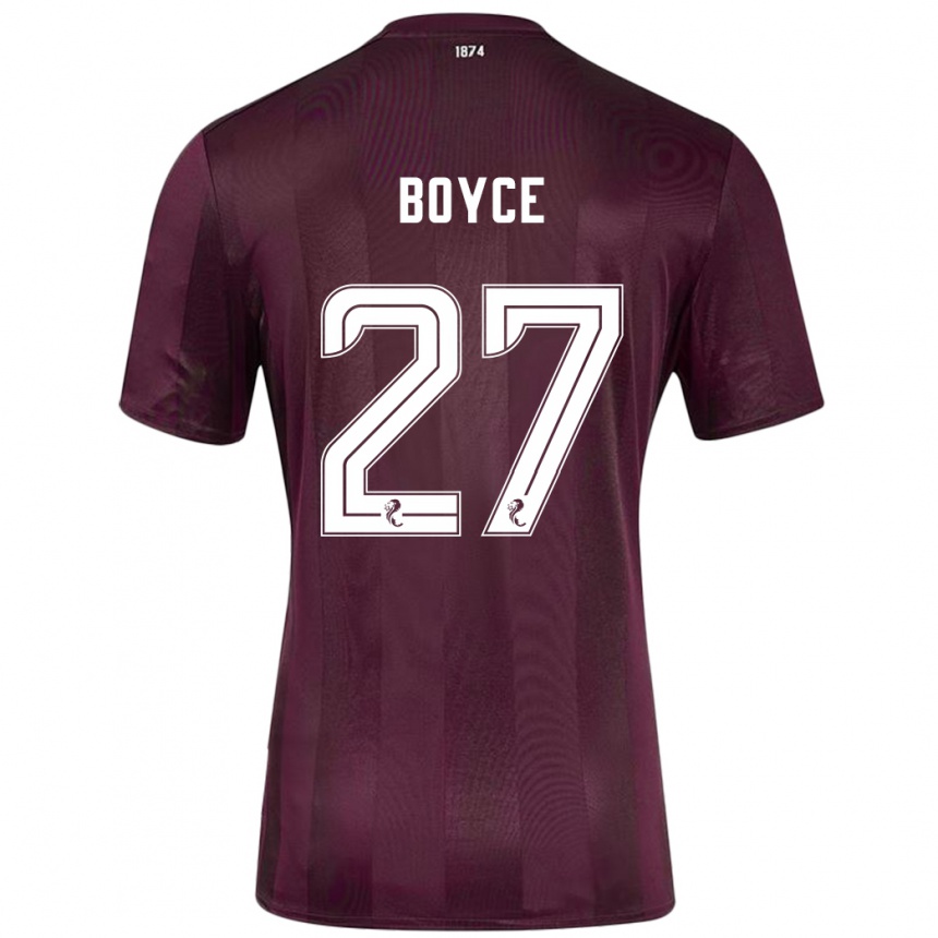 Kids Football Liam Boyce #27 Burgundy Home Jersey 2024/25 T-Shirt Canada