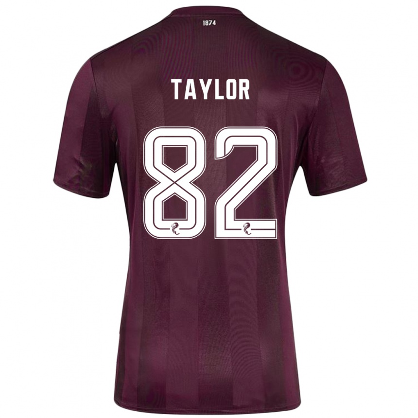 Kids Football Gerald Taylor #82 Burgundy Home Jersey 2024/25 T-Shirt Canada