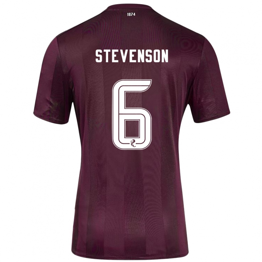 Kids Football Gus Stevenson #6 Burgundy Home Jersey 2024/25 T-Shirt Canada