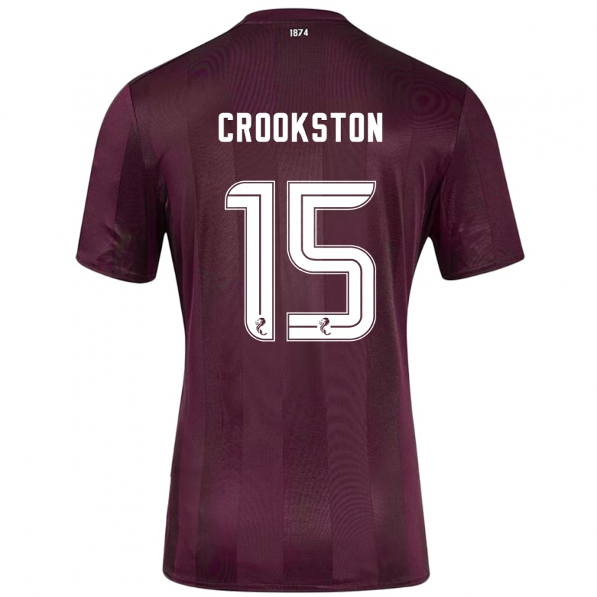 Kids Football Gregor Crookston #15 Burgundy Home Jersey 2024/25 T-Shirt Canada