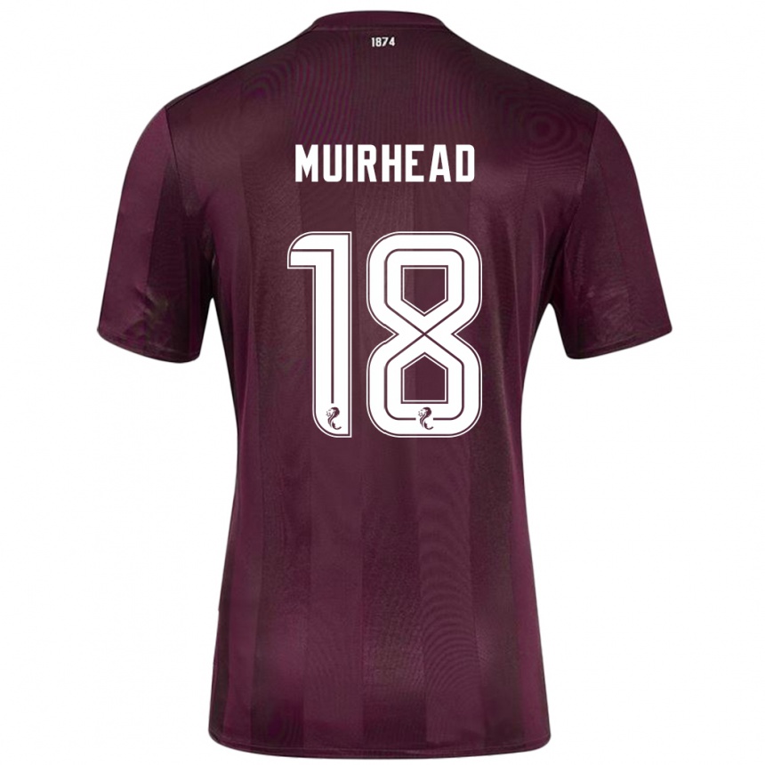 Kids Football Owen Muirhead #18 Burgundy Home Jersey 2024/25 T-Shirt Canada