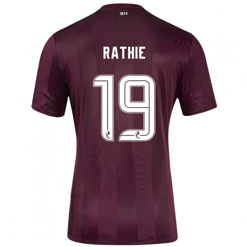 Kids Football Luke Rathie #19 Burgundy Home Jersey 2024/25 T-Shirt Canada