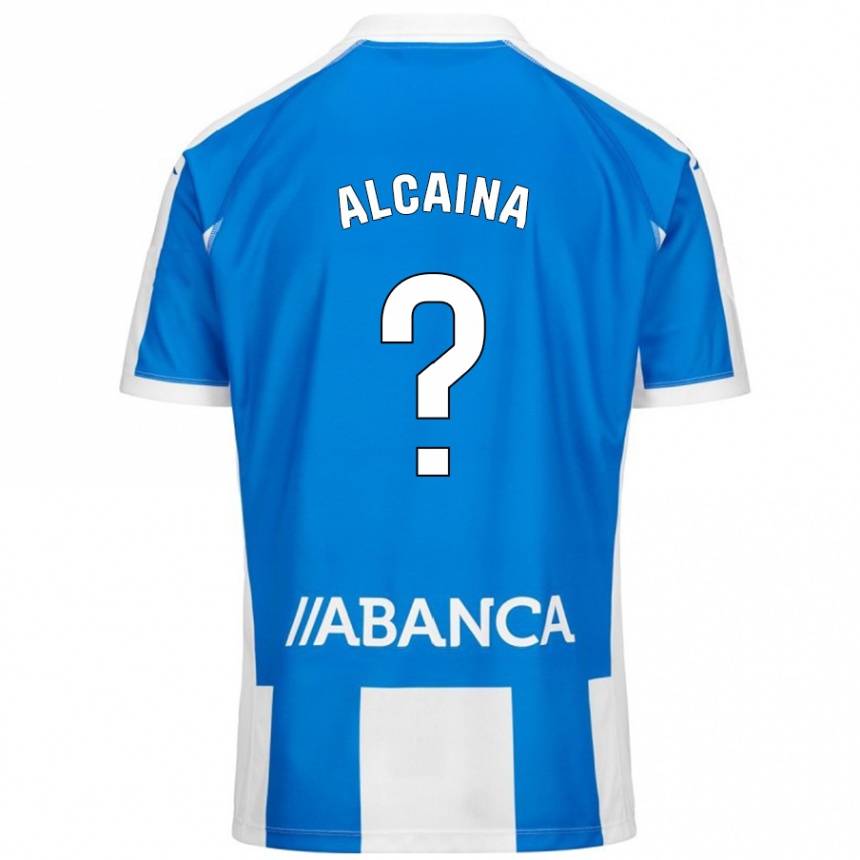 Kids Football Raúl Alcaina #0 Blue White Home Jersey 2024/25 T-Shirt Canada