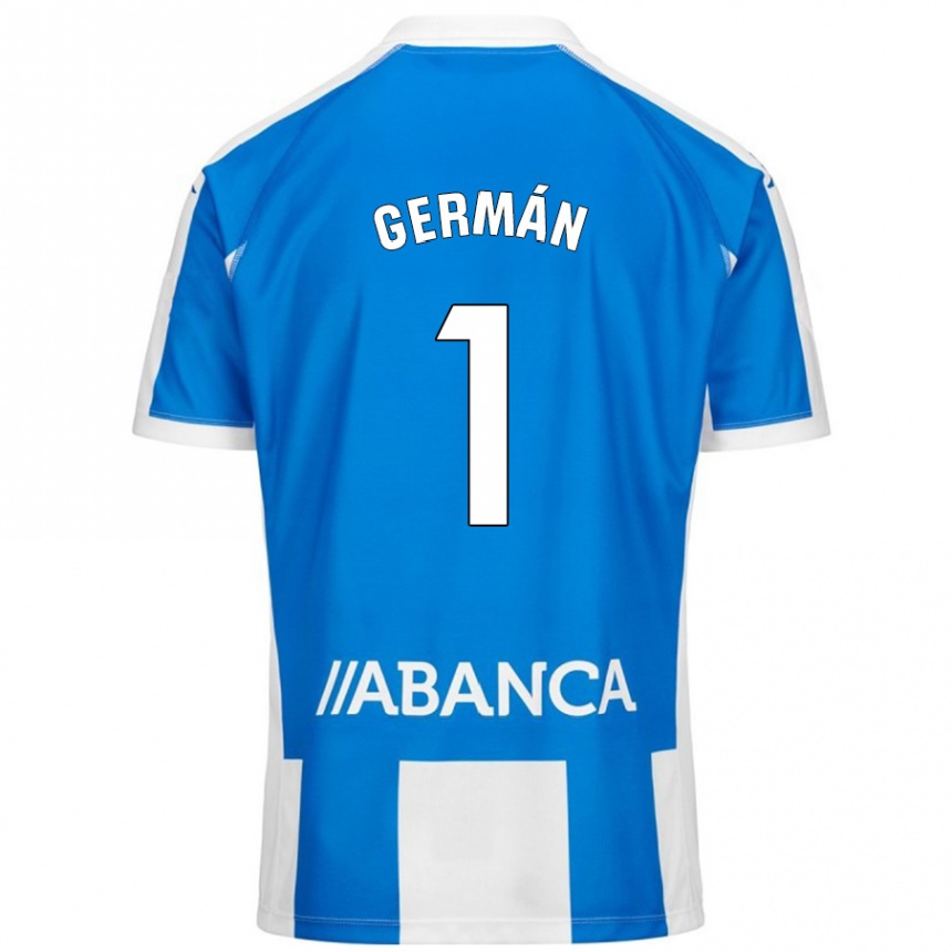 Kids Football Germán Parreño #1 Blue White Home Jersey 2024/25 T-Shirt Canada