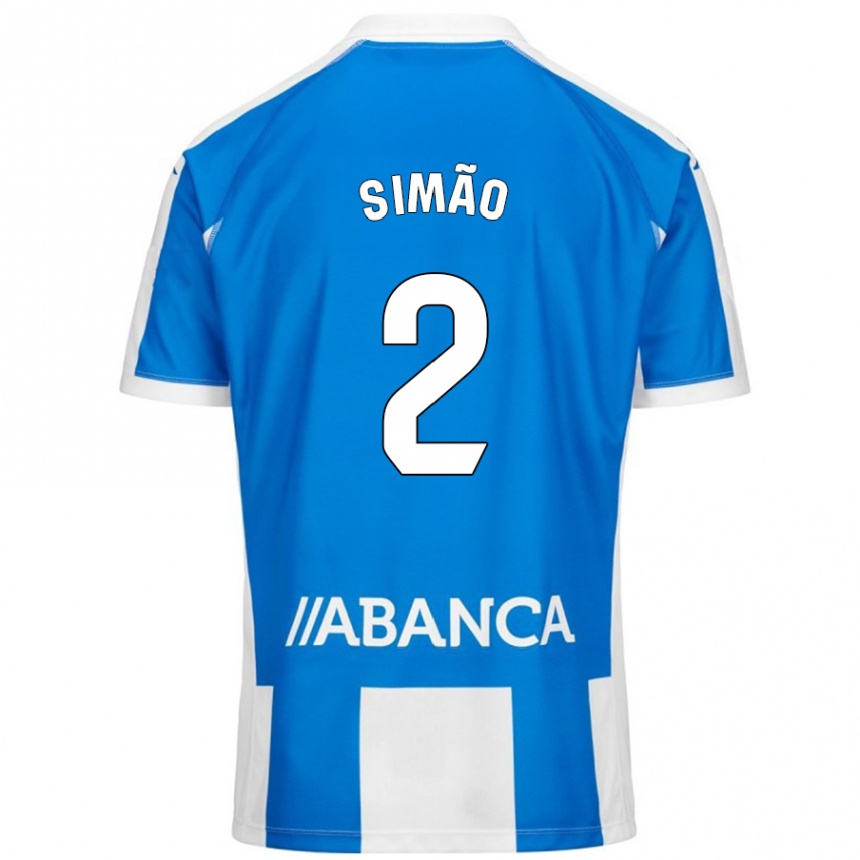 Kids Football Iano Simão #2 Blue White Home Jersey 2024/25 T-Shirt Canada