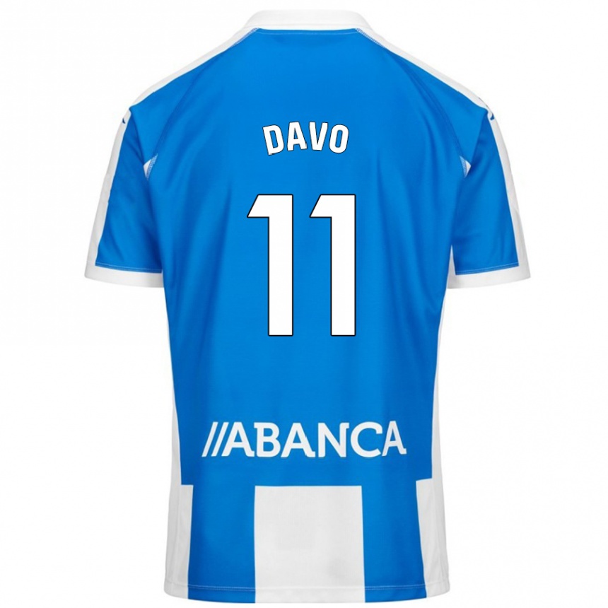 Kids Football Davo #11 Blue White Home Jersey 2024/25 T-Shirt Canada