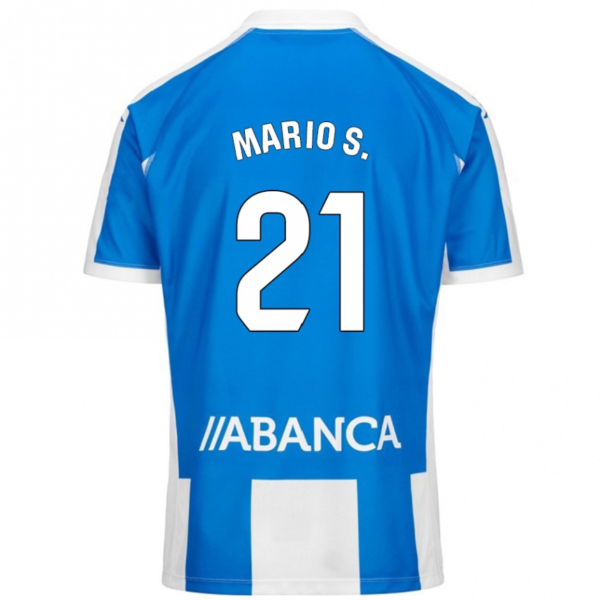 Kids Football Mario Soriano #21 Blue White Home Jersey 2024/25 T-Shirt Canada