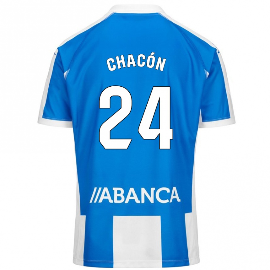 Kids Football Luis Chacón #24 Blue White Home Jersey 2024/25 T-Shirt Canada