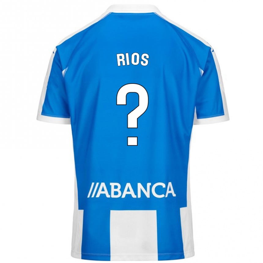 Kids Football Hugo Rios #0 Blue White Home Jersey 2024/25 T-Shirt Canada