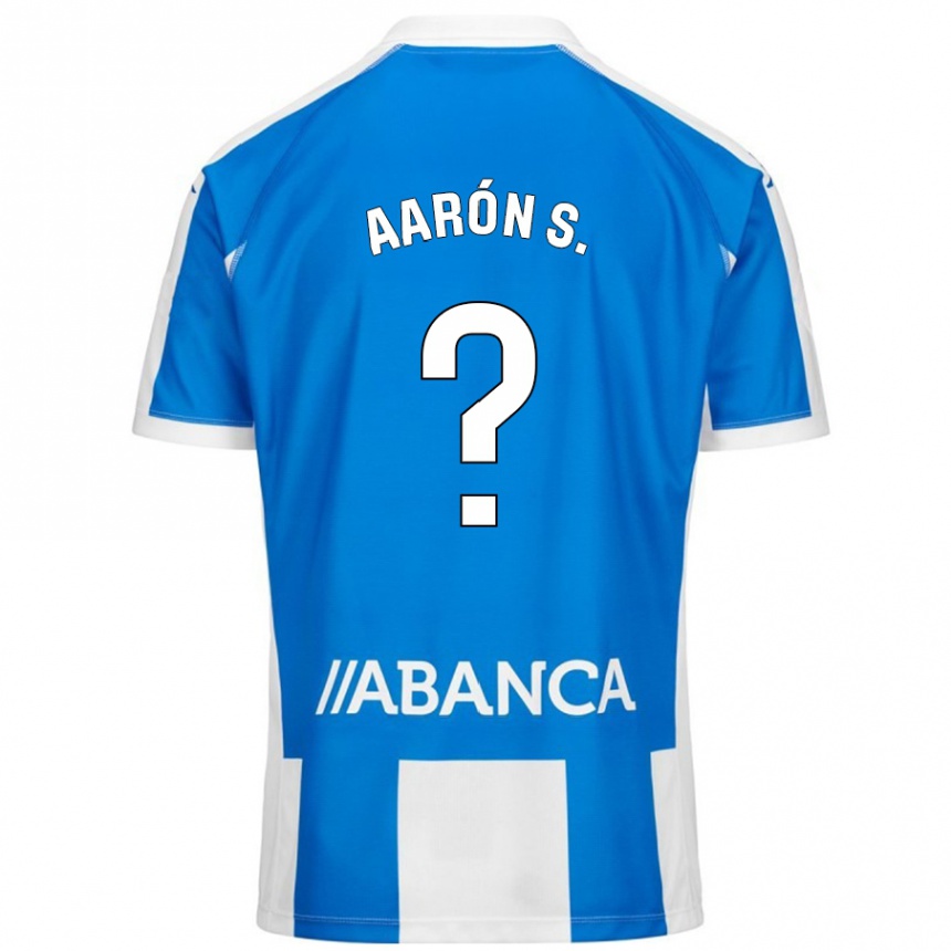 Kids Football Aarón Sánchez #0 Blue White Home Jersey 2024/25 T-Shirt Canada