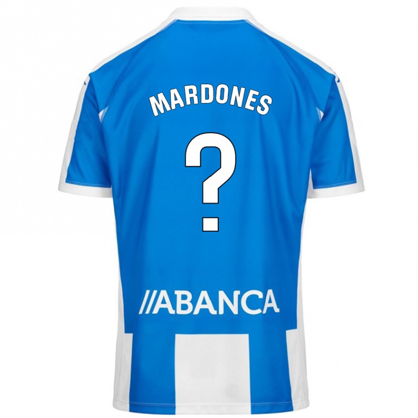 Kids Football Alvaro Mardones #0 Blue White Home Jersey 2024/25 T-Shirt Canada