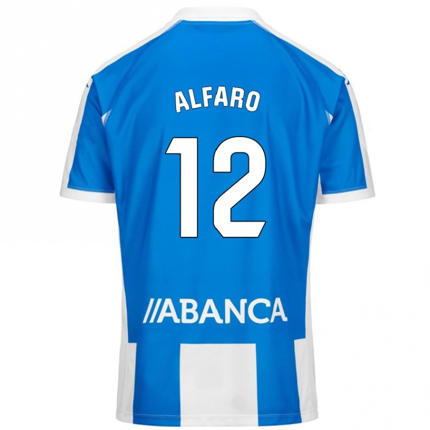 Kids Football Alejandro Alfaro #12 Blue White Home Jersey 2024/25 T-Shirt Canada