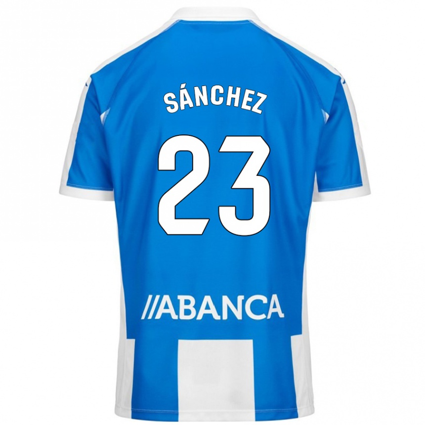 Kids Football Kevin Sánchez #23 Blue White Home Jersey 2024/25 T-Shirt Canada