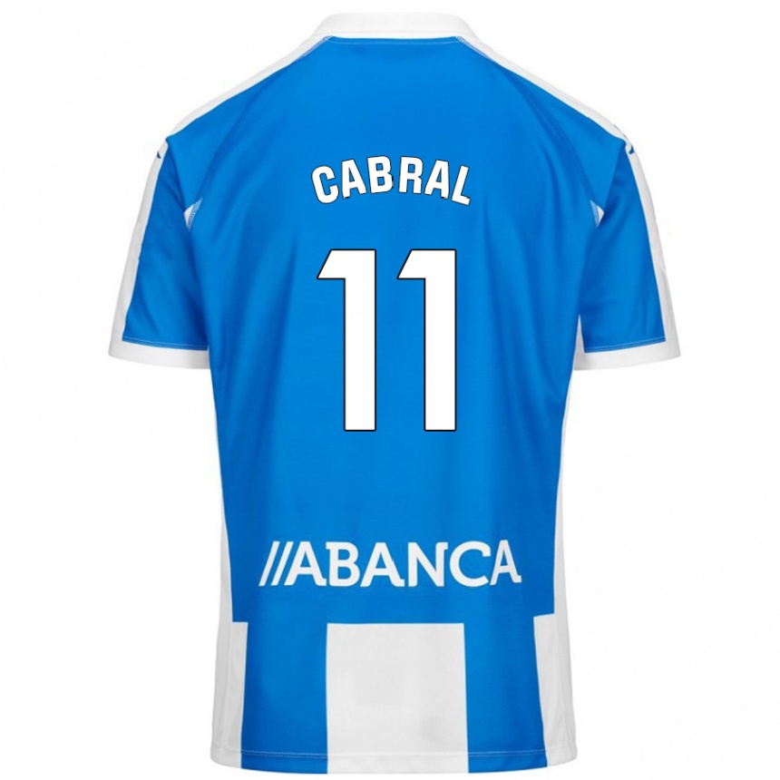 Kids Football Millene Cabral #11 Blue White Home Jersey 2024/25 T-Shirt Canada