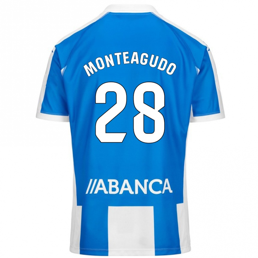 Kids Football Paula Monteagudo #28 Blue White Home Jersey 2024/25 T-Shirt Canada